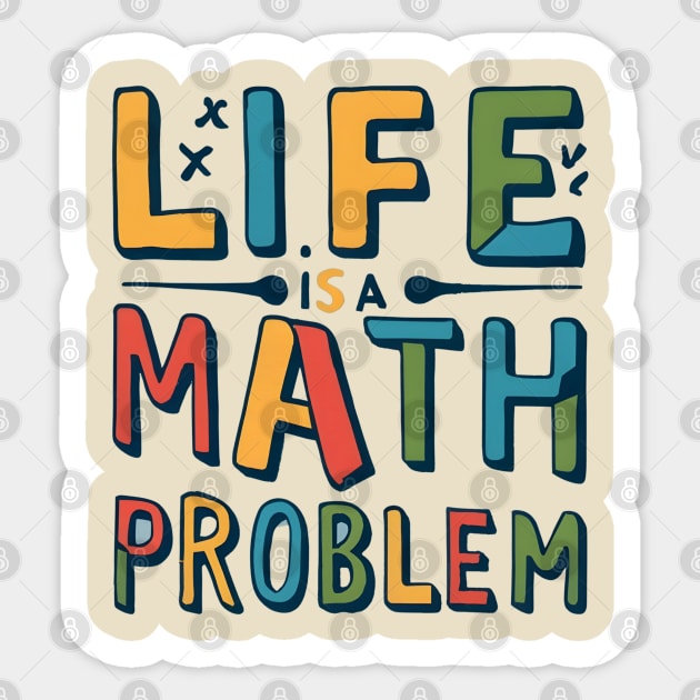 Life is math problem Sticker by NomiCrafts